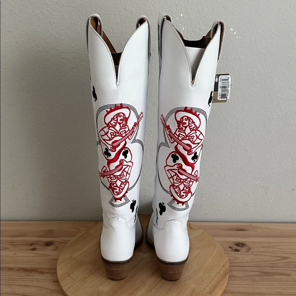 Dingo Womens Ace Of Spades Stacked Heel Cowboy Boots - Picture 8 of 9
